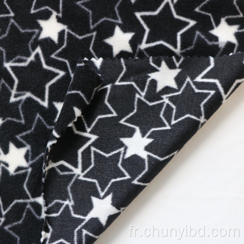 Vente à chaud Dernest Designs Star Pattern Fashion imprimé en polaire Tissu en molleton